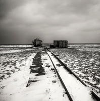 Dungeness, Snow, Fine Art, Mono, Boat, Shed