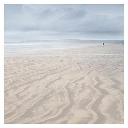 Lonely Winter Beach Square